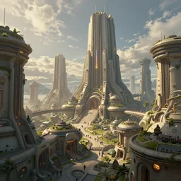 sci - fi fairy tale city, syd mead, detailed, expansive, epic, cinematic, concept art, matte painting, artstation