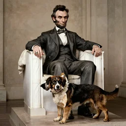 Abraham Lincoln whipping a dog