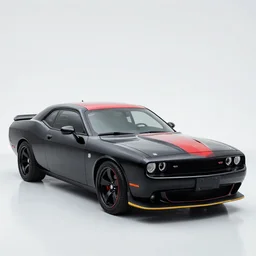 a muscle car based on nissan, bmw and chevrolet sports car body styles, with black and red paint, nissan sports cars, chevy sports cars, trending on artstation, unreal engine, studio lighting, hyper realistic, by jotaautomotive, nancorocks and khyzylsaleem