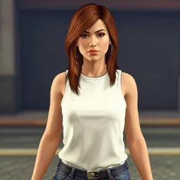 Anime girl in GTA V, cover art, no text