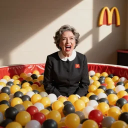 ruth bader ginsburg screaming in the mcdonalds ball pit
