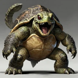 a turtle as a monster, scare, highly detailed face, full body, fantasy art, monster art, style of masami kurumada, illustration, epic, fantasy, intricate, hyper detailed, artstation, concept art, smooth, sharp focus, ray tracing