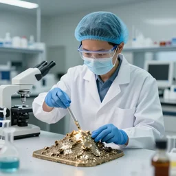 a researcher in the laboratory discovers the living metal