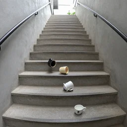 falling down the stairs dropping all the coffees, gopro footage