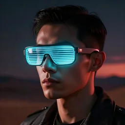 Synthwave Wardlow Glowing Sunglasses visor synth future retro strong