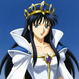 portrait of the queen of saturn inspired in final fantasy, by yoshitaka amano