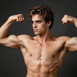sigma male gigachad Pepsi-man flexing his biceps