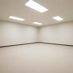 an empty office space with off - white stained carpet and wallpaper, fluorescent lights, strangely placed walls, liminal space, craigslist photo, obviously ai generated