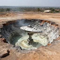 the sulfur pits of africa are where the alien spaceship landed. 3 8 4 0 x 2 1 6 0