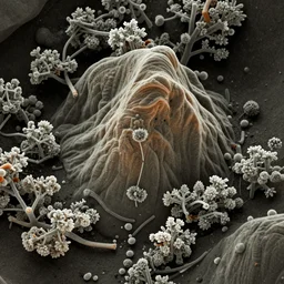mite, coloured scanning electron micrograph