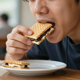 a s'more eating a person, hi - res, 4 k, digital art, trending art station