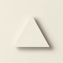 a simple triangle with a soft shadow behind a light background, minimalistic corporative art, beautiful, textured, baroque elements, trending on artstation, minimalism