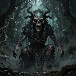 tezcatlipoca lovecraftian style, horror, creepy