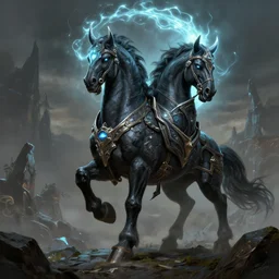 mount epic crusader's black warhors screenshot world of warcraft mounts worldboss bioluminecant light concept sketch art and by feng zhu alena aenami artworks in 4 k beeple, by thomas kinkade heartstone overwatch blizzard 3 d rtx hdr