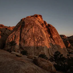 photo of vasquez rocks at dusk, evening, cinematic