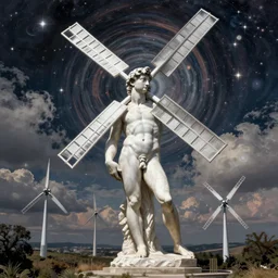 mythological mystical celestial wind turbine by michelangelo