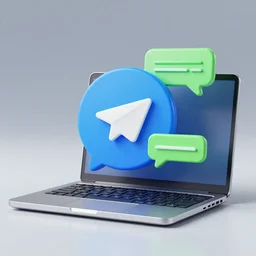 writes messages in a telegram, 3d render, octane render