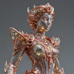 orrey by sculptor robin wight sparkles, shine glimmer, metallic colors, glass, oxidized copper led light, highly detailed and intricate, hdr, hyper detailed, intricate, elite, ornate, elegant, luxury, focus, unreal engine, trending on artstation, octane, trending on deviantart weta digital, micro details, 3 d sculpture, structure, ray