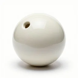 porcelain bowling ball, 8k product photo, isolated on a pure white background, centered, entire object in frame, sharp focus, soft studio lighting