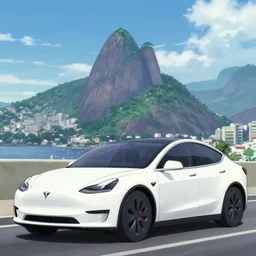 tesla in rio de janeiro, screenshot from a 2012s anime
