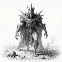 cinematic, hyperdetailed, symmetrical, 3 d point pencil drawing of a incommensurate entity, the enigmatic king of entropy at the end of everything, approaches slowly menacingly to earth, lovecraftian, torrential rain of blood, foggy apparitions, hi - res, unreal 5, octane, hyperrealism, dark fantasy, catalogue raisonne, autodesk maya, 8 k, saturated colors, colourful, photoshopped, by wayne barlow and zdzisław beksinski
