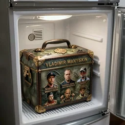 fridge used as a weapon chest by vladimir manyukhin, levitsky andrei, highly detailed, post - apocalyptic,