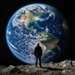terry pratchett looking at earth from space by anato finnstark