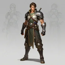 detailed concept art of a male fighter character by korana artstation,