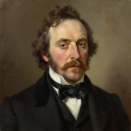 portrait of paul giamatti as millard fillmore, oil on canvas