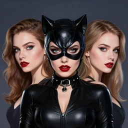beautiful aesthetic three-quarter portrait of Catwoman by wlop and Julia Razumova, headshot, deviantArt, trending on artstation, artstation HQ
