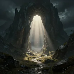 fantasy world portal by Odd Nerdrum dramatic lighting, cinematic establishing shot, extremely high detail, photorealistic, cinematic lighting