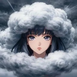 greg manchess character concept art of an anime thunderstormy cloud goddess | | anime anime anime, cute - fine - face, pretty face, realistic shaded perfect face, close up, fine details by stanley artgerm lau, wlop, rossdraws, james jean, andrei riabovitchev, marc simonetti, and sakimichan, trending on artstation
