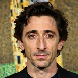 high quality high detail portrait of adrien brody by gustav klimt