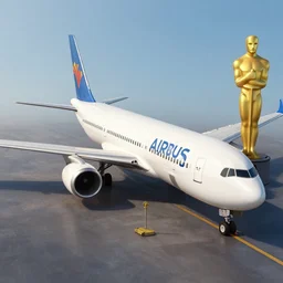 airbus airplane. 4 k 3 d render movie oscar winning trending on artstation and behance.