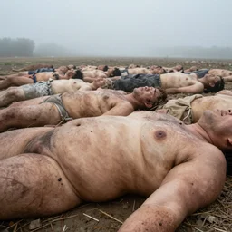 a landscape photograph of a world made of greasy skin, folds of belly flab, skin, veins, bruises, scabs, warts, acne, highly detailed,  wide angle lens, depth of field, distance fog, even lighting, hdri