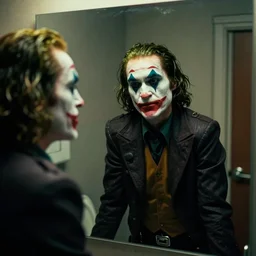cinestill 5 0 d candid photographic portrait by stanley kubrick of a feminine man wearing rugged black techwear and makeup looking in the bathroom mirror, cramped new york apartment, medium closeup, retrofuturism cyberpunk moody emotional cinematic, light and shadows, 8 k, hd, high resolution, 3 5 mm, f / 3 2, ultra realistic faces, joker ( 2 0 1 9 )