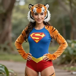 tiger superhero woman photo