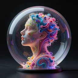 point cloud, life, volumetric, abstract symbolism, particles, bubble chamber, houdini, physical, translucence, cinematic lighting, gmunk, colorful