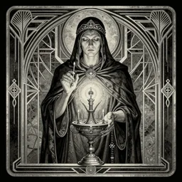 1970s sci-fi illustrations in the style of Nikolai Lutohin, highly detailed, Nigredo, dark enlightenment, alchemy, Art deco.