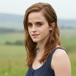 a portrait of emma watson in a scenic environment by elsa bleda