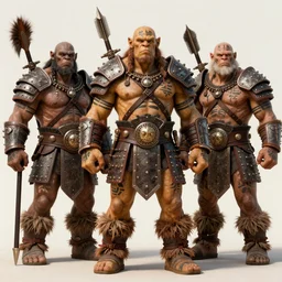 group vintage photograph of a real fantasy warrior orc tribe, tall, muscular, armored, tribal paint, highly detailed