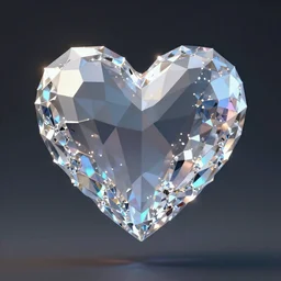 a heart - shaped object floating in the air, a low poly render by Cyril Rolando, featured on cg society, fantasy art, made of crystals, official art, concept art
