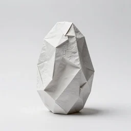 origami-style philosopher's stone, photorealistic, isolated on a pure white background, centered, entire object in frame, sharp focus, soft studio lighting