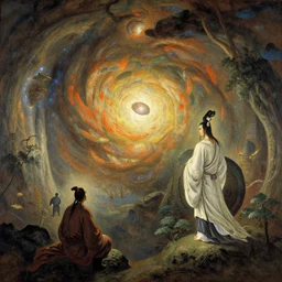 wuxia, universe, painting by gaston bussiere, craig mullins, j. c. leyendecker