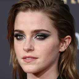 emma watson Heavy Contour makeup look eye shadow smokey eyes fashion model face by artgem