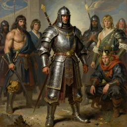 full character of a mongol warrior wearing a iron armour, character design, painting by gaston bussiere, katsuya terada, nc wyeth, greg rutkowski, craig mullins, vermeer, frank frazetta, mucha, tom of finland, trending on artstation, jeffery catherine jones