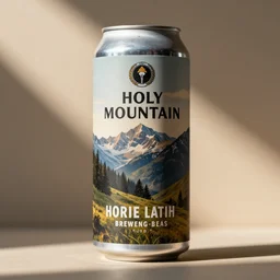 a holy mountain brewing beer label