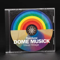 Rainbow Dome Musick by Steve Hillage, alternate album cover, graphic design, commission, cd, jewel case, product photo