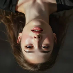 portrait of an upside down face, deviantart