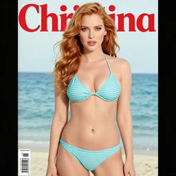 Christina Hendricks on the cover of swimsuit illustrated 1965